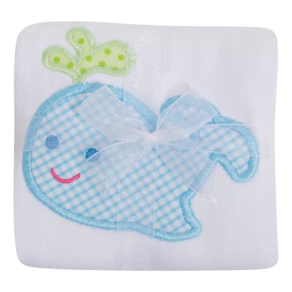 Blue Whale Burp Cloth