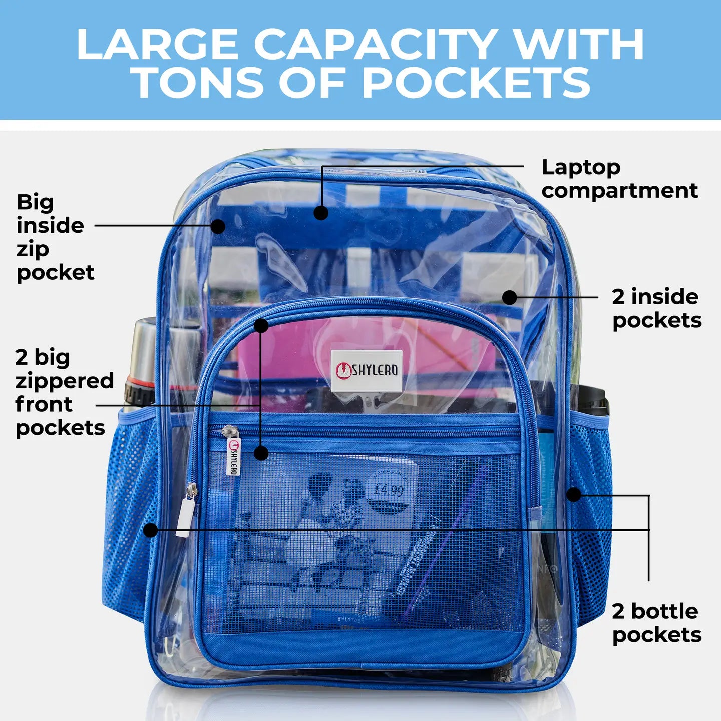 Blue Rhino Clear Backpack