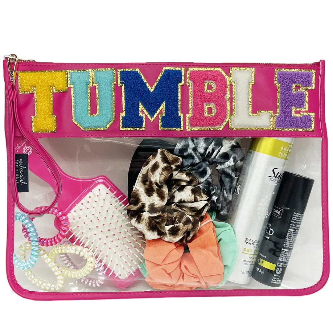 Clear Tumble Pink Candy Bag - Large