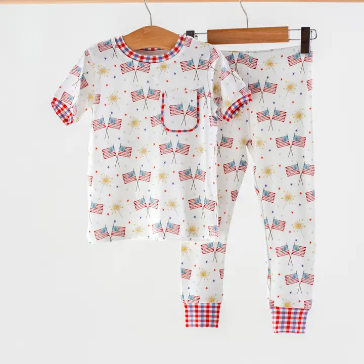 Patriotic Parade Organic Cotton Kids Pajamas