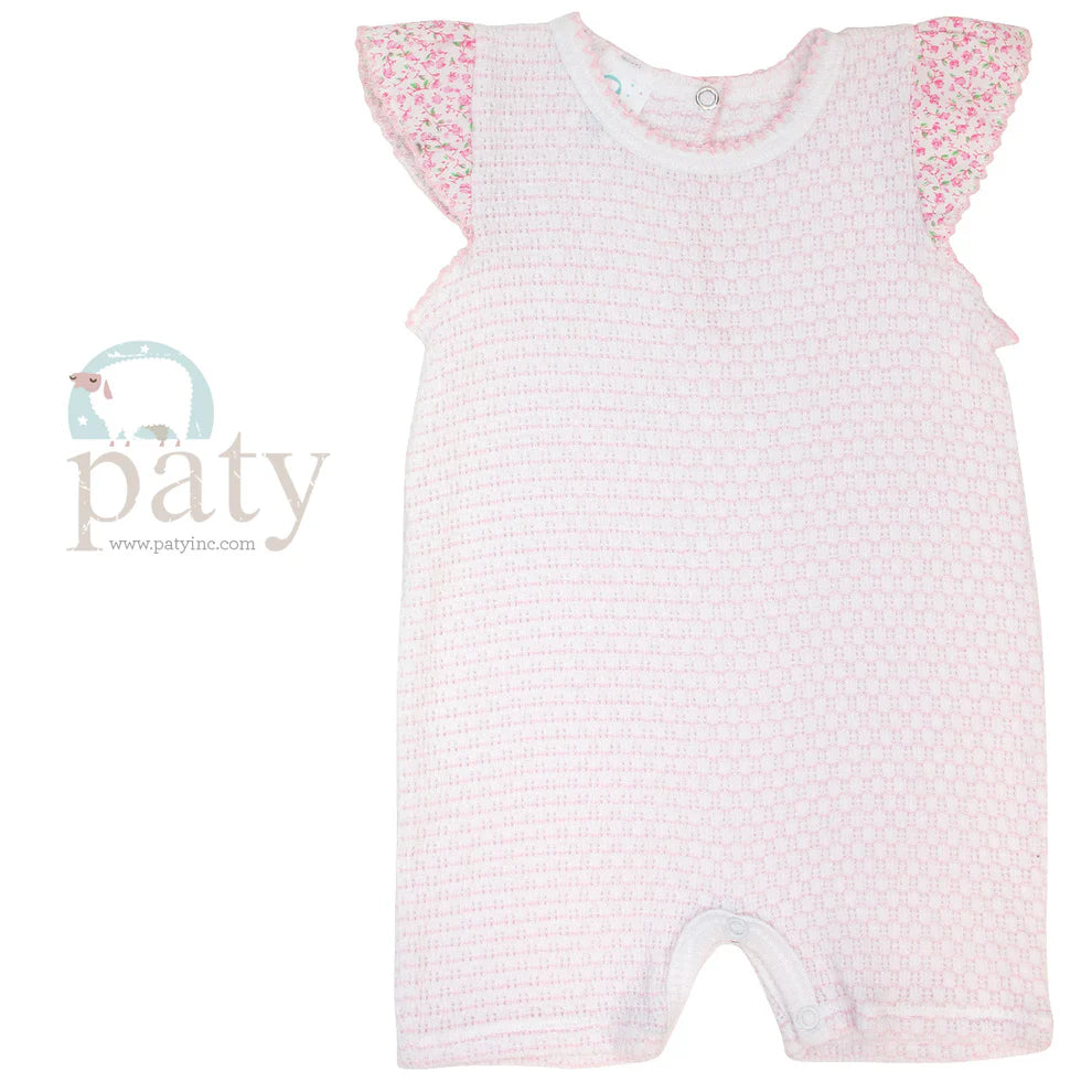 Paty Knit Angel Sleeve Romper