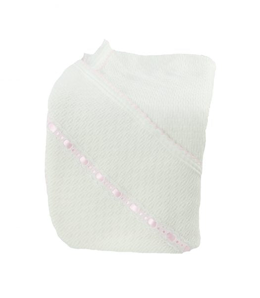 White Paty Blanket With Trim