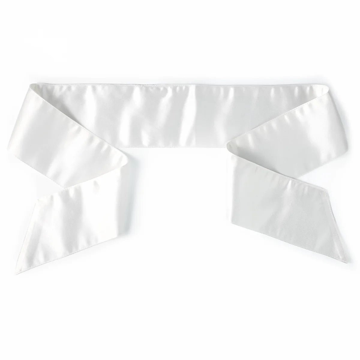 Satin Wreath Sash: Winter White