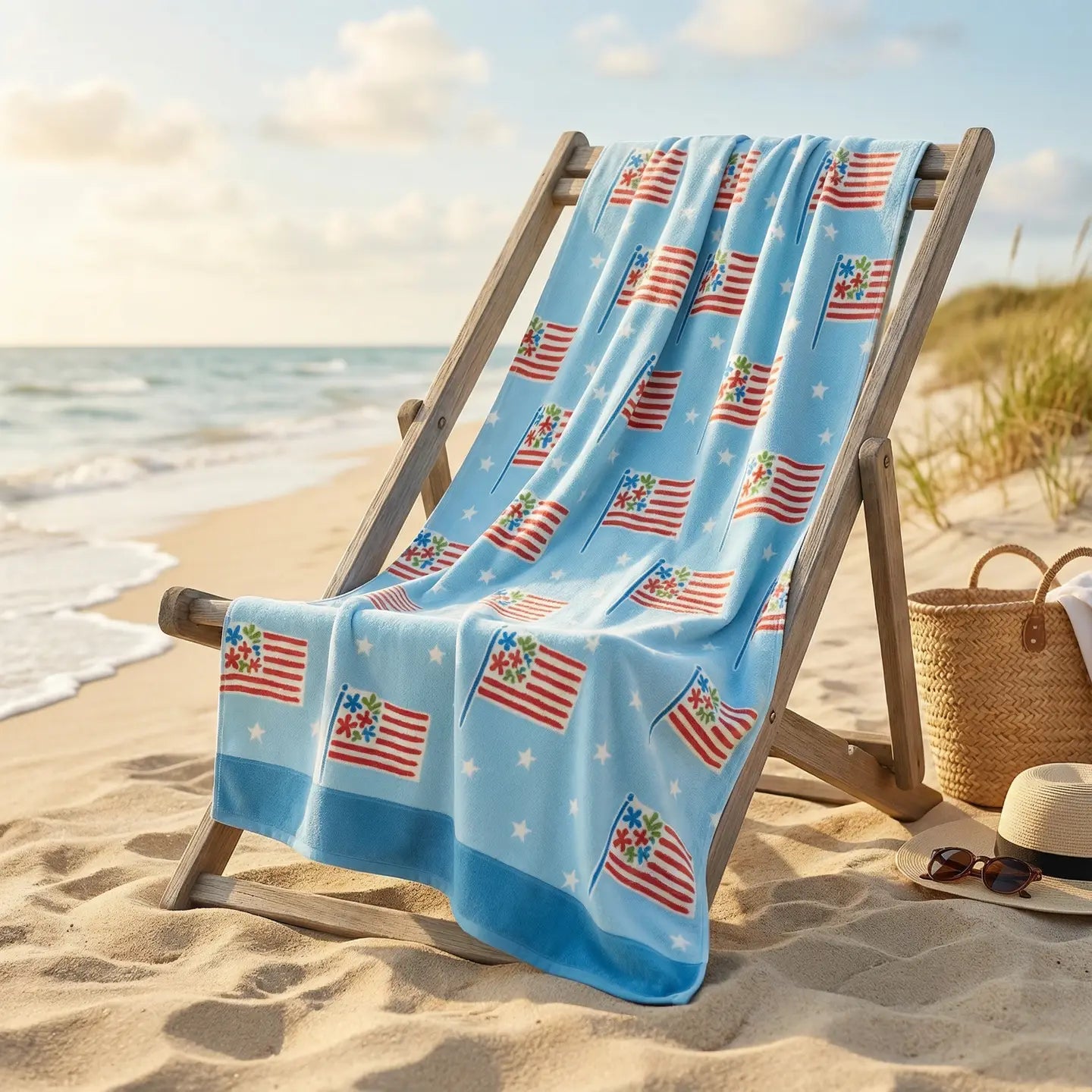 American Bloom Beach Towel