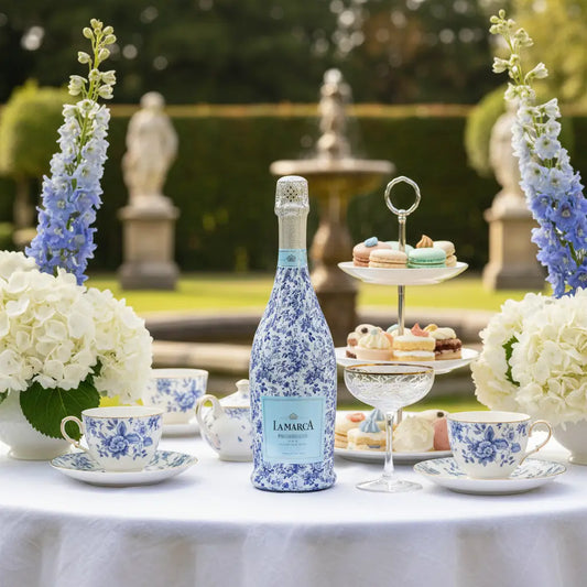 Beau Bottles Grandmillenial Blue Floral - Prosecco Collection