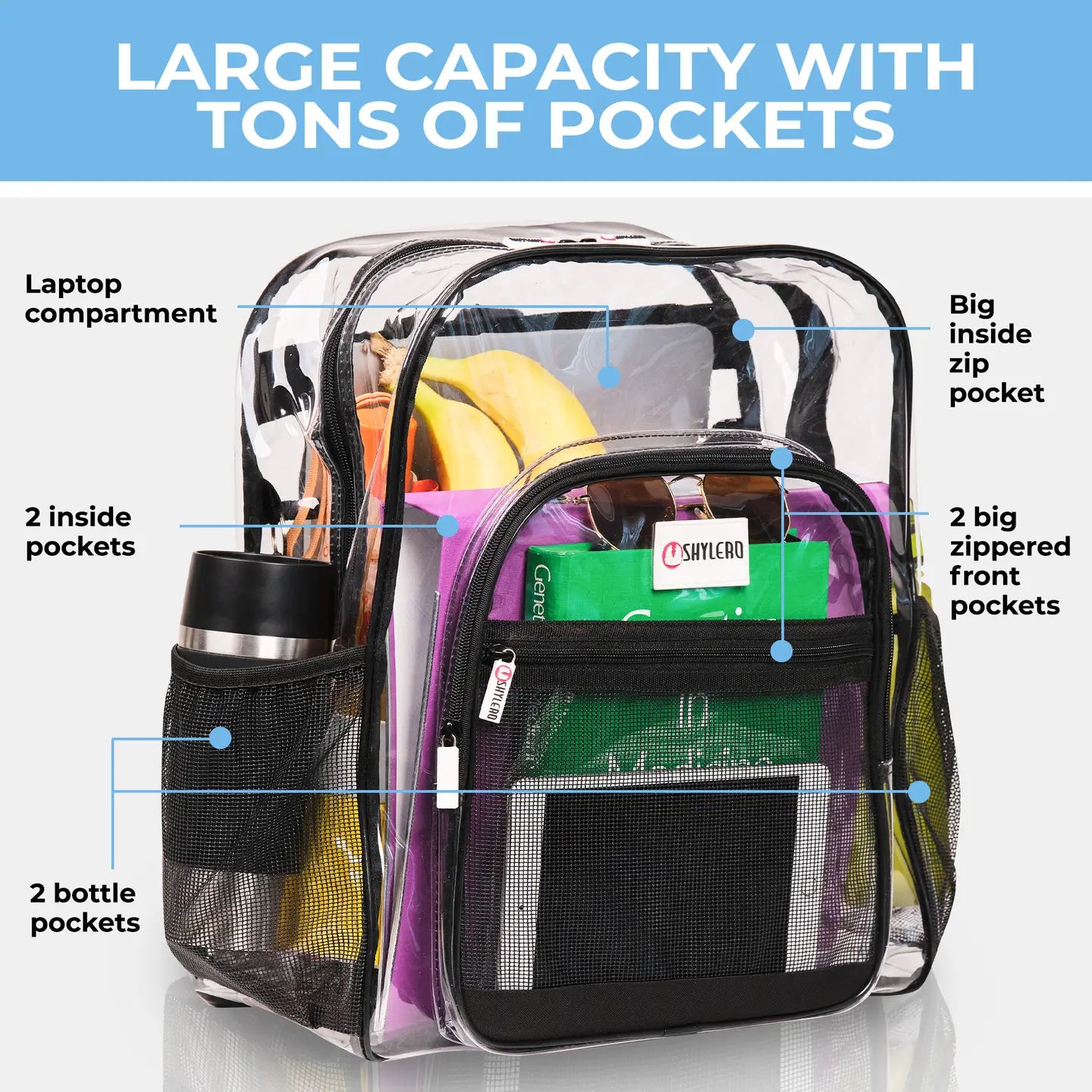 Black Rhino Clear Backpack