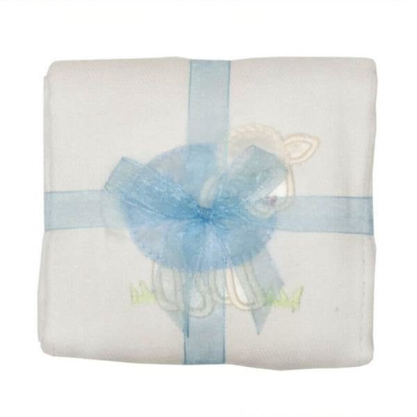 Blue Lamb Burp Cloth