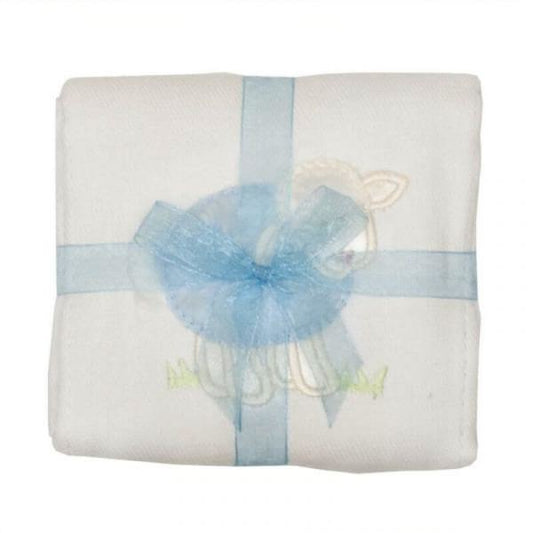 Blue Lamb Burp Cloth