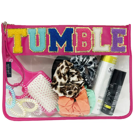 Clear Tumble Pink Candy Bag - Large