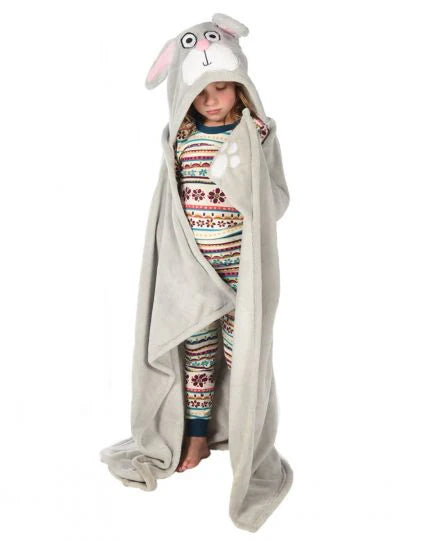 Kids Bunny Hooded Blanket