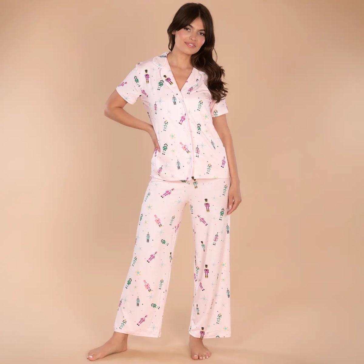 Nutcracker Parade Pajama Pants | Pink Christmas Pj Bottoms