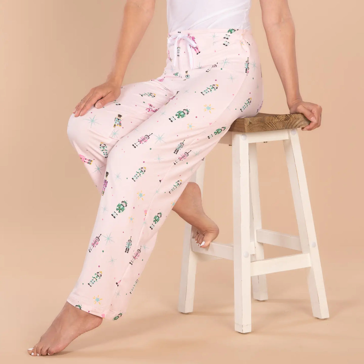 Nutcracker Parade Pajama Pants | Pink Christmas Pj Bottoms