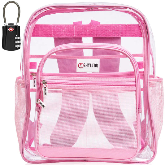 Pink Rhino Clear Backpack