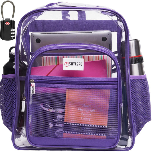 Purple Rhino Clear Backpack