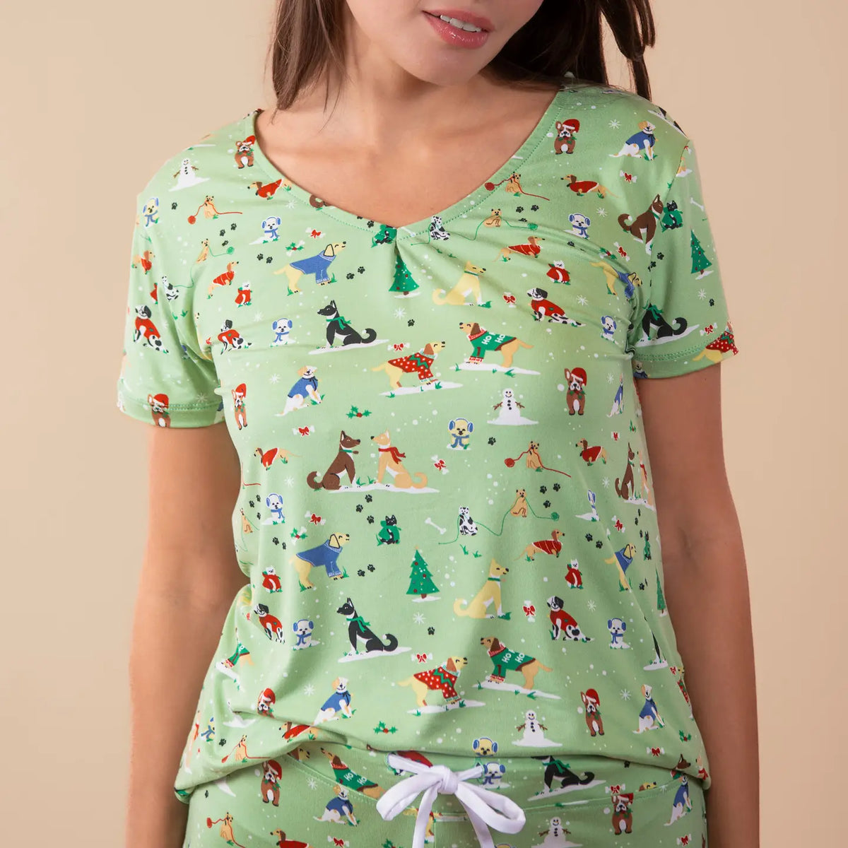 Santa Paws Pajama Top