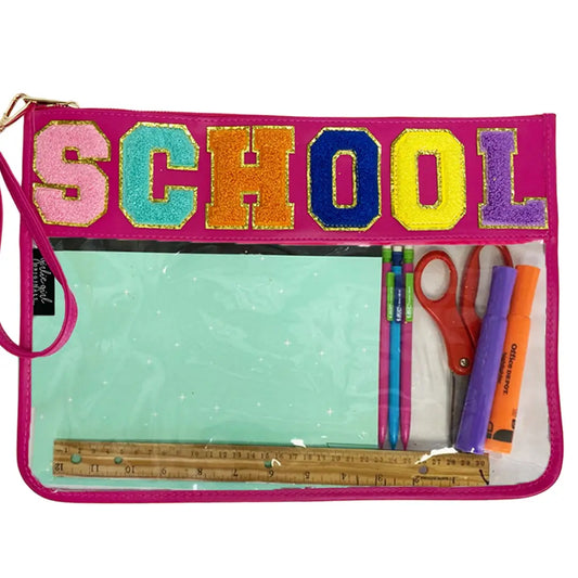 Clear School Pink Candy Bag - Large