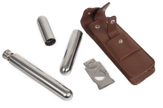 The Hip Trio Cigar and Flask Set