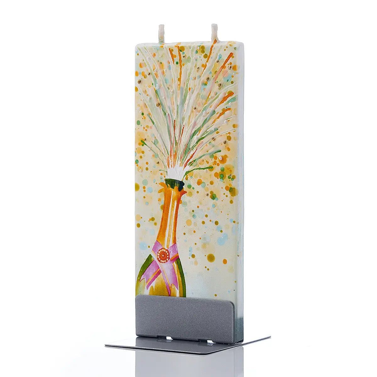 Flat Hand-Crafted Candle - Popping Champagne
