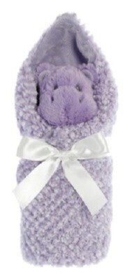 Purple Hippo Rattle Lovie