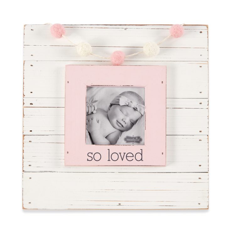 Pink So Loved Garland Frame