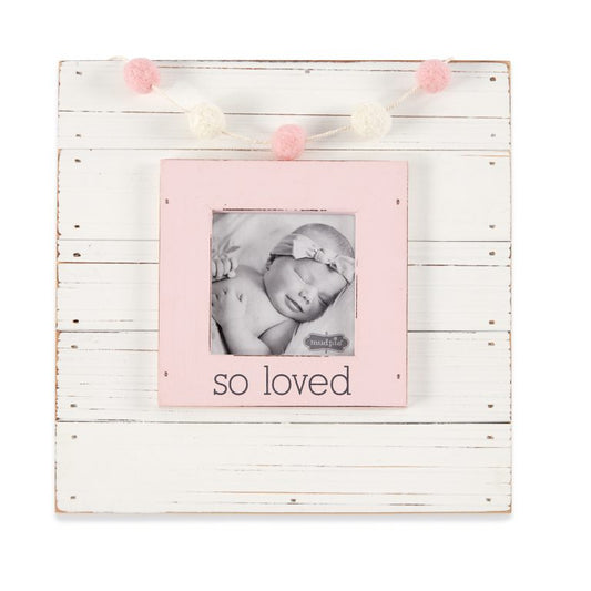 Pink So Loved Garland Frame