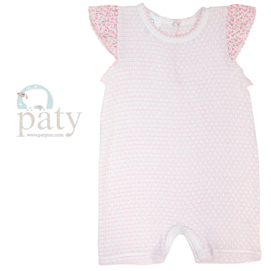 Paty Knit Angel Sleeve Romper