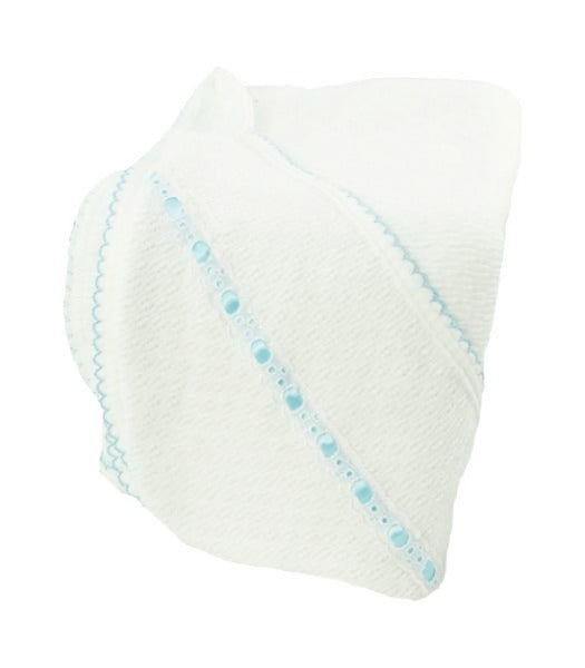 White Paty Blanket With Trim
