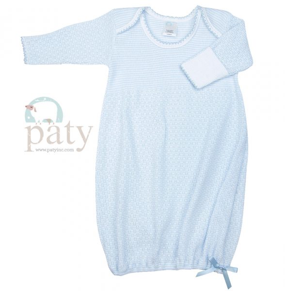 Paty Striped Lap Shoulder Gown