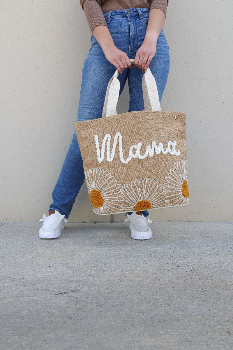 Mama Embroidered Tote