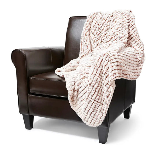 Tawny Fox Plush Throw Blanket